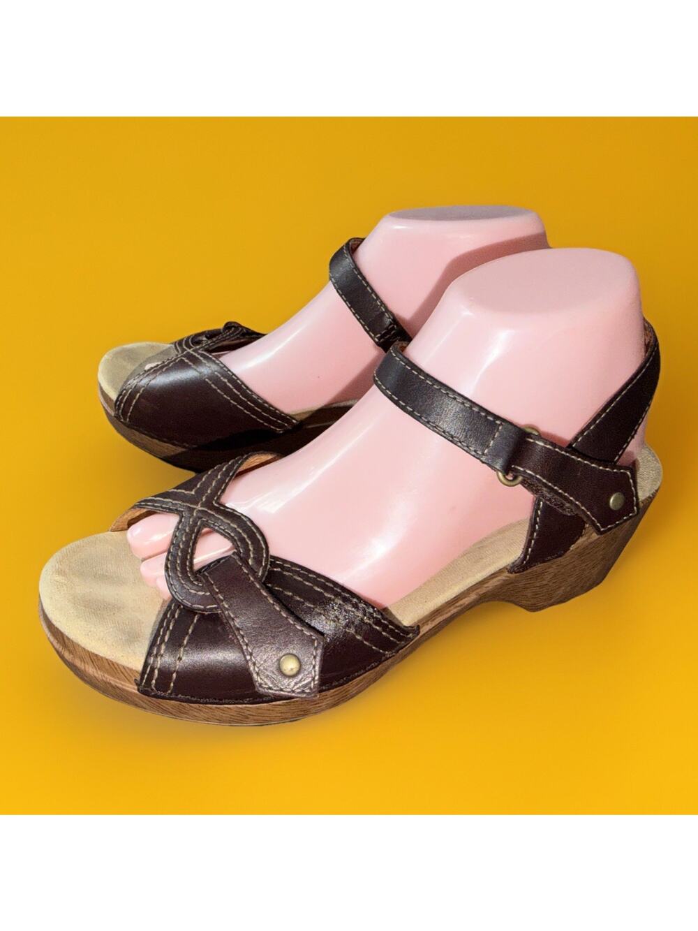 Womens Dansko Sara Wedge Slingback Sandals Brown EU 40 US 9.5/10